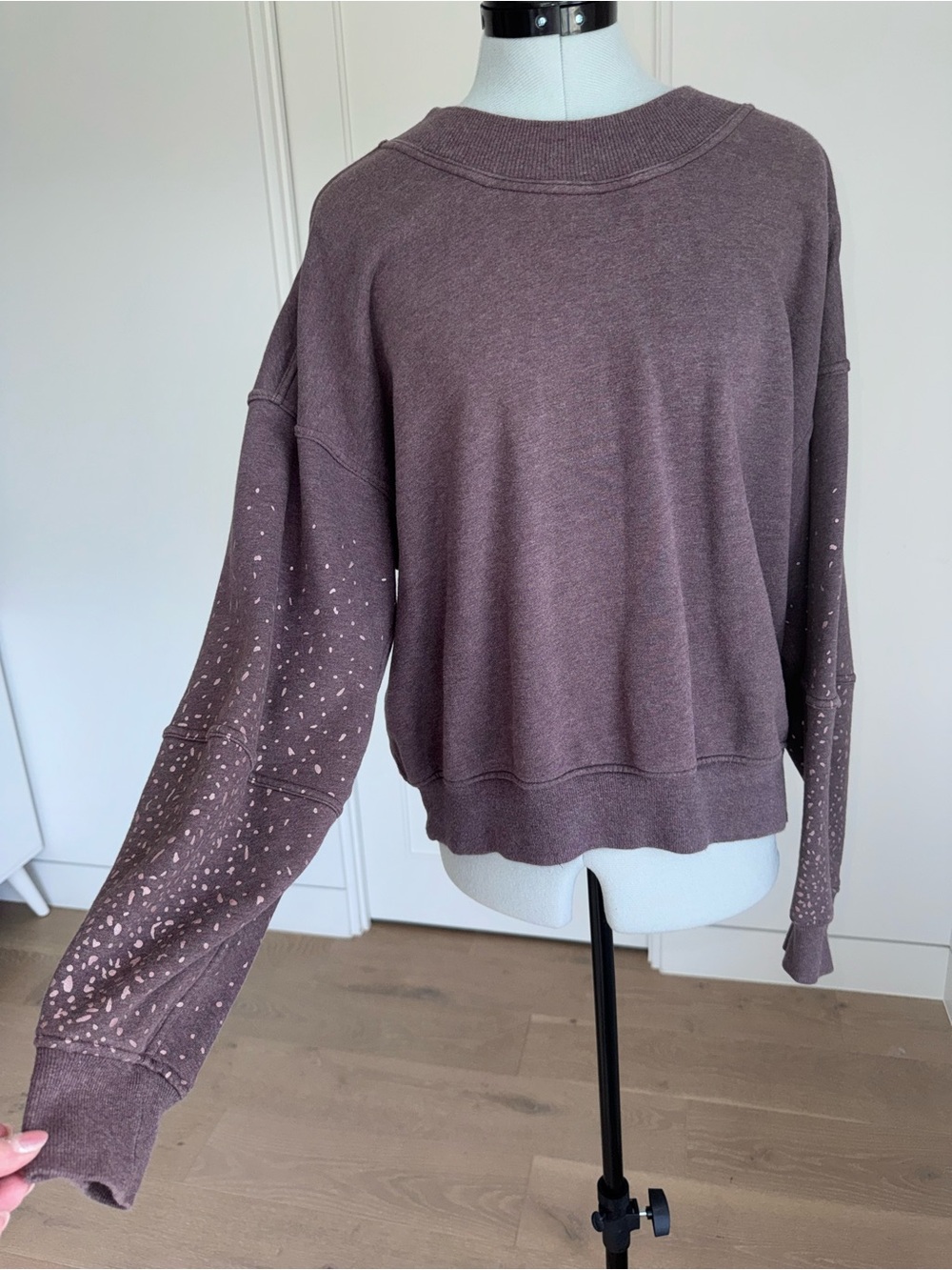 lululemon athletica Dark Mauve Speckled Sleeve Sweatshirt excellent condition